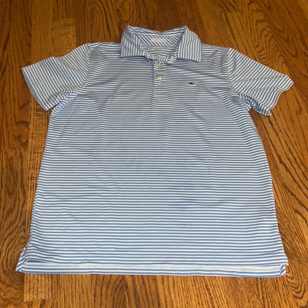 Vineyard Vines Boy’s Blue Striped Polo Size L